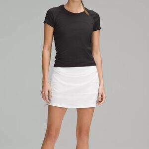 Lululemon pace rival white tennis skirt w/ built in short